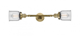 Bell - 2 Light - 5 inch - Brushed Brass - Adjustable Bath Vanity Light (3442|208L-BB-G52)