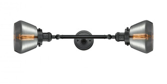 Fulton - 2 Light - 7 inch - Matte Black - Adjustable Bath Vanity Light (3442|208L-BK-G173)