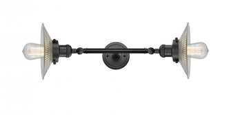 Halophane - 2 Light - 9 inch - Matte Black - Adjustable Bath Vanity Light (3442|208L-BK-G2)