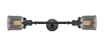 Bell - 2 Light - 5 inch - Matte Black - Adjustable Bath Vanity Light (3442|208L-BK-G53)