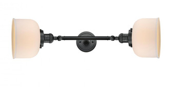 Bell - 2 Light - 8 inch - Matte Black - Adjustable Bath Vanity Light (3442|208L-BK-G71-LED)