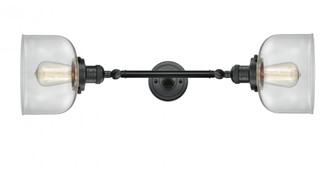 Bell - 2 Light - 8 inch - Matte Black - Adjustable Bath Vanity Light (3442|208L-BK-G72)