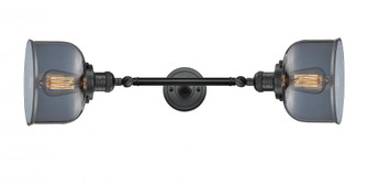 Bell - 2 Light - 8 inch - Matte Black - Adjustable Bath Vanity Light (3442|208L-BK-G73-LED)