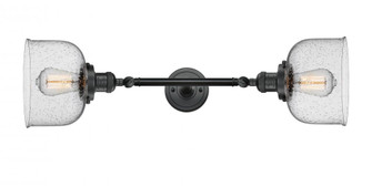 Bell - 2 Light - 8 inch - Matte Black - Adjustable Bath Vanity Light (3442|208L-BK-G74-LED)