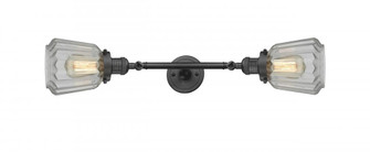 Chatham - 2 Light - 7 inch - Oil Rubbed Bronze - Adjustable Bath Vanity Light (3442|208L-OB-G142-LED)