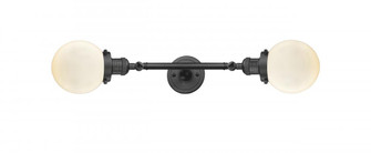 Beacon - 2 Light - 6 inch - Oil Rubbed Bronze - Adjustable Bath Vanity Light (3442|208L-OB-G201-6-LED)