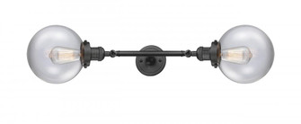 Beacon - 2 Light - 8 inch - Oil Rubbed Bronze - Adjustable Bath Vanity Light (3442|208L-OB-G202-8-LED)
