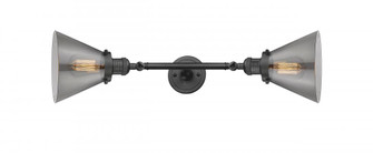 Cone - 2 Light - 8 inch - Oil Rubbed Bronze - Adjustable Bath Vanity Light (3442|208L-OB-G43-LED)