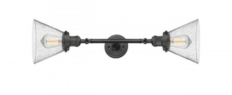 Cone - 2 Light - 8 inch - Oil Rubbed Bronze - Adjustable Bath Vanity Light (3442|208L-OB-G44-LED)