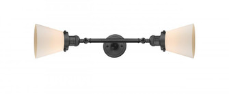Cone - 2 Light - 6 inch - Oil Rubbed Bronze - Adjustable Bath Vanity Light (3442|208L-OB-G61-LED)