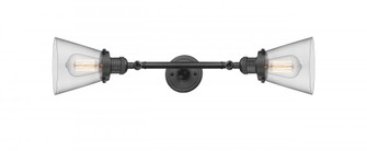 Cone - 2 Light - 6 inch - Oil Rubbed Bronze - Adjustable Bath Vanity Light (3442|208L-OB-G62-LED)