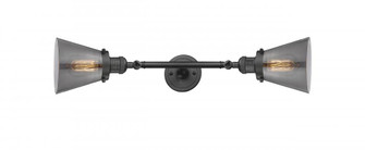 Cone - 2 Light - 6 inch - Oil Rubbed Bronze - Adjustable Bath Vanity Light (3442|208L-OB-G63)