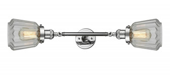Chatham - 2 Light - 7 inch - Polished Chrome - Adjustable Bath Vanity Light (3442|208L-PC-G142-LED)