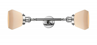 Fulton - 2 Light - 7 inch - Polished Chrome - Adjustable Bath Vanity Light (3442|208L-PC-G171-LED)