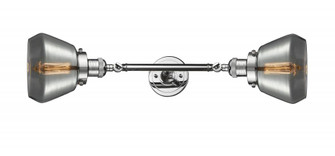 Fulton - 2 Light - 7 inch - Polished Chrome - Adjustable Bath Vanity Light (3442|208L-PC-G173)