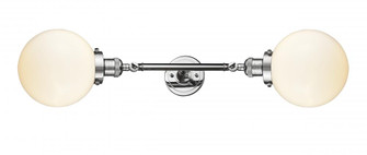 Beacon - 2 Light - 8 inch - Polished Chrome - Adjustable Bath Vanity Light (3442|208L-PC-G201-8-LED)