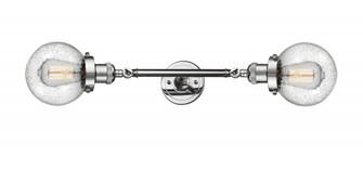 Beacon - 2 Light - 6 inch - Polished Chrome - Adjustable Bath Vanity Light (3442|208L-PC-G204-6-LED)