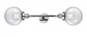 Beacon - 2 Light - 8 inch - Polished Chrome - Adjustable Bath Vanity Light (3442|208L-PC-G204-8-LED)