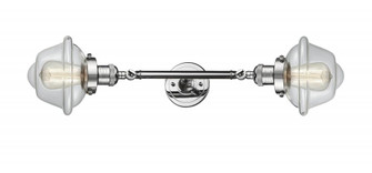 Oxford - 2 Light - 8 inch - Polished Chrome - Adjustable Bath Vanity Light (3442|208L-PC-G532-LED)