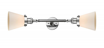 Cone - 2 Light - 6 inch - Polished Chrome - Adjustable Bath Vanity Light (3442|208L-PC-G61)