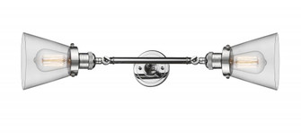 Cone - 2 Light - 6 inch - Polished Chrome - Adjustable Bath Vanity Light (3442|208L-PC-G62-LED)