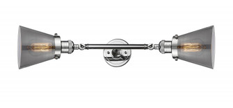 Cone - 2 Light - 6 inch - Polished Chrome - Adjustable Bath Vanity Light (3442|208L-PC-G63)