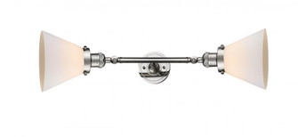 Cone - 2 Light - 8 inch - Polished Nickel - Adjustable Bath Vanity Light (3442|208L-PN-G41-LED)