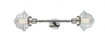 Oxford - 2 Light - 8 inch - Polished Nickel - Adjustable Bath Vanity Light (3442|208L-PN-G532-LED)