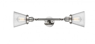 Cone - 2 Light - 6 inch - Polished Nickel - Adjustable Bath Vanity Light (3442|208L-PN-G64-LED)
