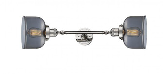 Bell - 2 Light - 8 inch - Polished Nickel - Adjustable Bath Vanity Light (3442|208L-PN-G73)