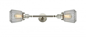 Chatham - 2 Light - 7 inch - Brushed Satin Nickel - Adjustable Bath Vanity Light (3442|208L-SN-G142-LED)