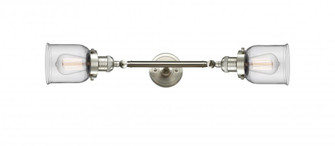 Bell - 2 Light - 5 inch - Brushed Satin Nickel - Adjustable Bath Vanity Light (3442|208L-SN-G52-LED)