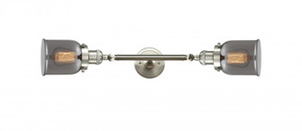 Bell - 2 Light - 5 inch - Brushed Satin Nickel - Adjustable Bath Vanity Light (3442|208L-SN-G53-LED)