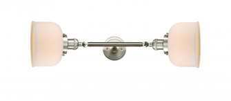 Bell - 2 Light - 8 inch - Brushed Satin Nickel - Adjustable Bath Vanity Light (3442|208L-SN-G71-LED)