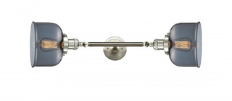Bell - 2 Light - 8 inch - Brushed Satin Nickel - Adjustable Bath Vanity Light (3442|208L-SN-G73-LED)