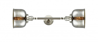 Bell - 2 Light - 8 inch - Brushed Satin Nickel - Adjustable Bath Vanity Light (3442|208L-SN-G78-LED)
