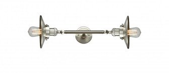 Railroad - 2 Light - 8 inch - Brushed Satin Nickel - Adjustable Bath Vanity Light (3442|208L-SN-M2)