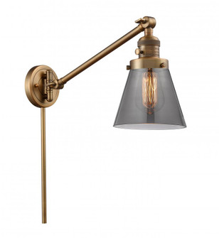 Cone - 1 Light - 8 inch - Brushed Brass -Adjustable Swing Arm (3442|237-BB-G63)