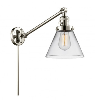 Cone - 1 Light - 8 inch - Polished Nickel -Adjustable Swing Arm (3442|237-PN-G42)