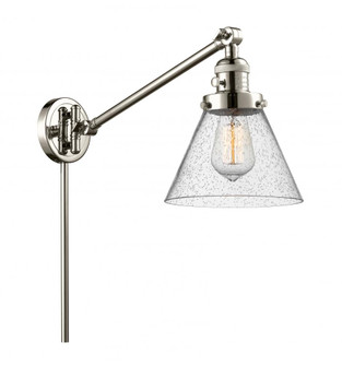 Cone - 1 Light - 8 inch - Polished Nickel -Adjustable Swing Arm (3442|237-PN-G44)