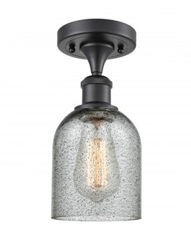 Caledonia - 1 Light - 5 inch - Matte Black - Semi-Flush Mount (3442|516-1C-BK-G257-LED)