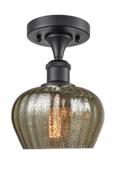 Fenton - 1 Light - 7 inch - Matte Black - Semi-Flush Mount (3442|516-1C-BK-G96-LED)