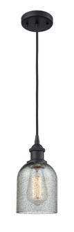 Caledonia - 1 Light - 5 inch - Matte Black - Cord hung - Mini Pendant (3442|516-1P-BK-G257-LED)