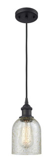 Caledonia - 1 Light - 5 inch - Matte Black - Cord hung - Mini Pendant (3442|516-1P-BK-G259)