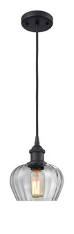 Fenton - 1 Light - 7 inch - Matte Black - Cord hung - Mini Pendant (3442|516-1P-BK-G92)