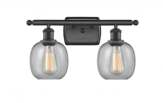Belfast - 2 Light - 16 inch - Matte Black - Bath Vanity Light (3442|516-2W-BK-G104)