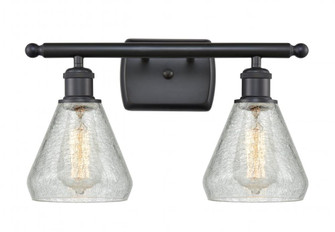 Conesus - 2 Light - 16 inch - Matte Black - Bath Vanity Light (3442|516-2W-BK-G275)