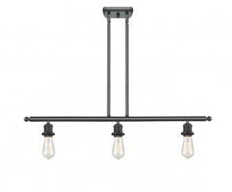 Bare Bulb - 3 Light - 36 inch - Matte Black - Stem hung - Island Light (3442|516-3I-BK)