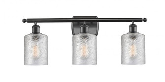 Cobbleskill - 3 Light - 25 inch - Matte Black - Bath Vanity Light (3442|516-3W-BK-G112)