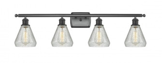 Conesus - 4 Light - 36 inch - Matte Black - Bath Vanity Light (3442|516-4W-BK-G275-LED)
